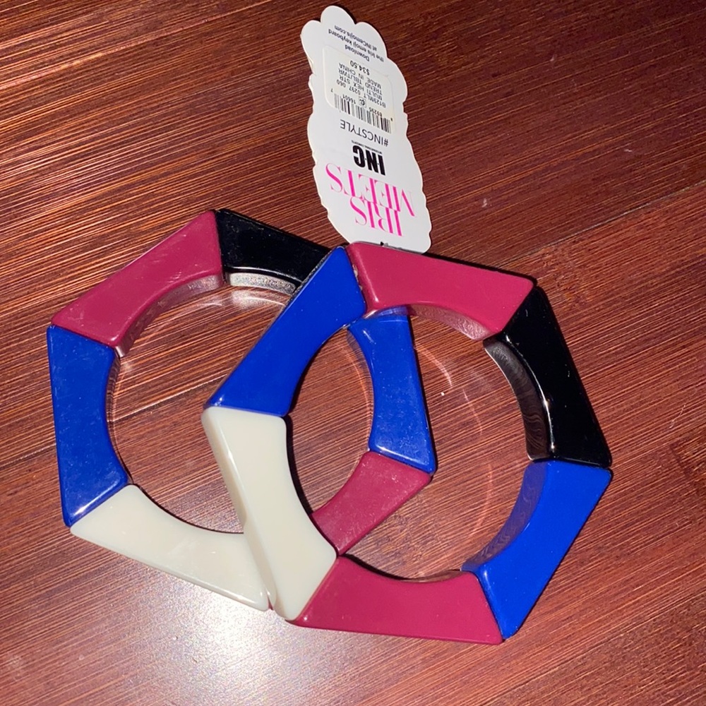 Pair of tri colored bangles